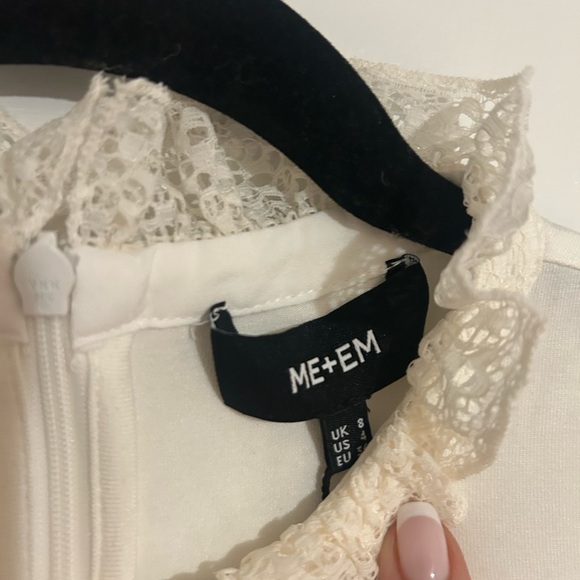 ME+EM Cream Ruffled Ribbed Long Sleeve Blouse - Picture 6 of 8